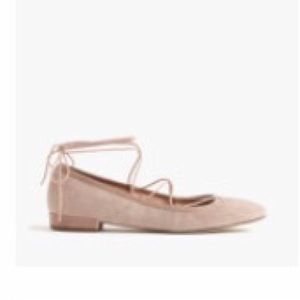 J. Crew Suede Lace Up Flats